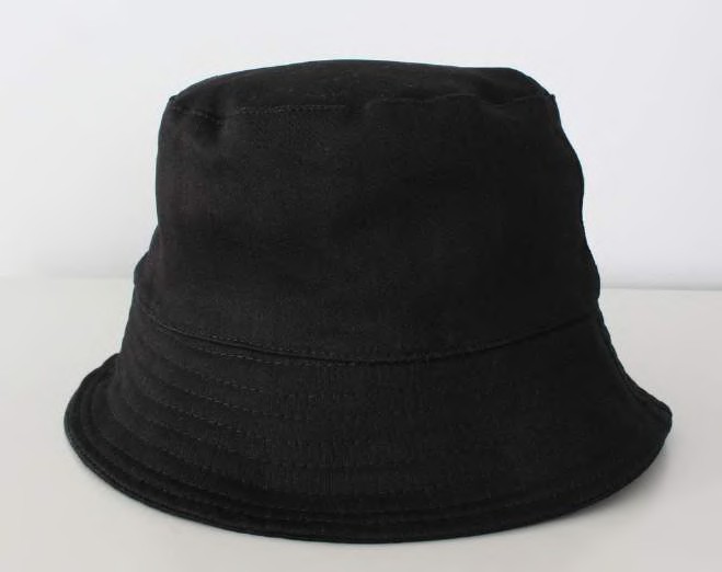 Black Cotton Bucket Hat – Casual Outdoor Headwear